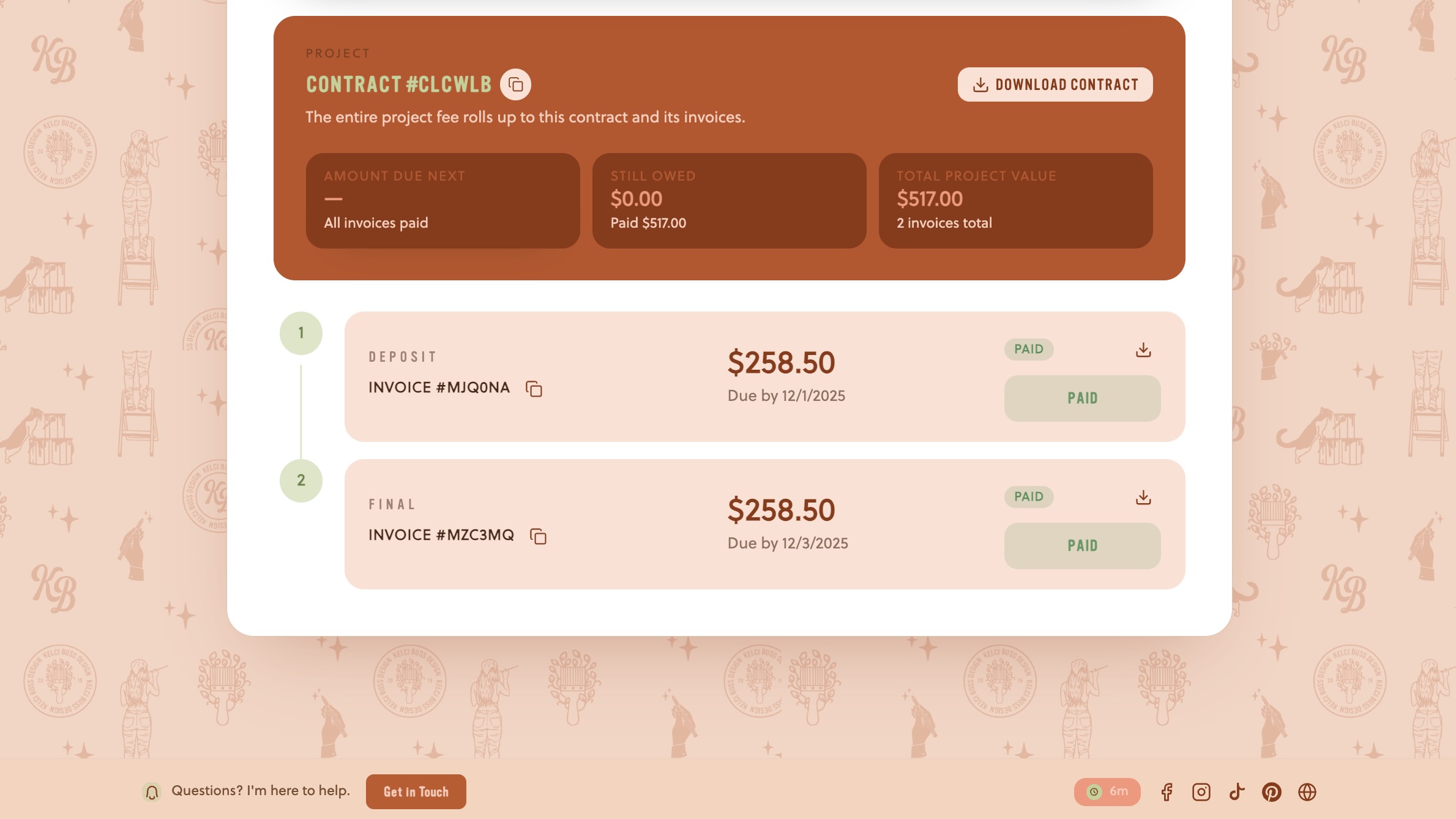 Kelci Buss Design dashboard view 4