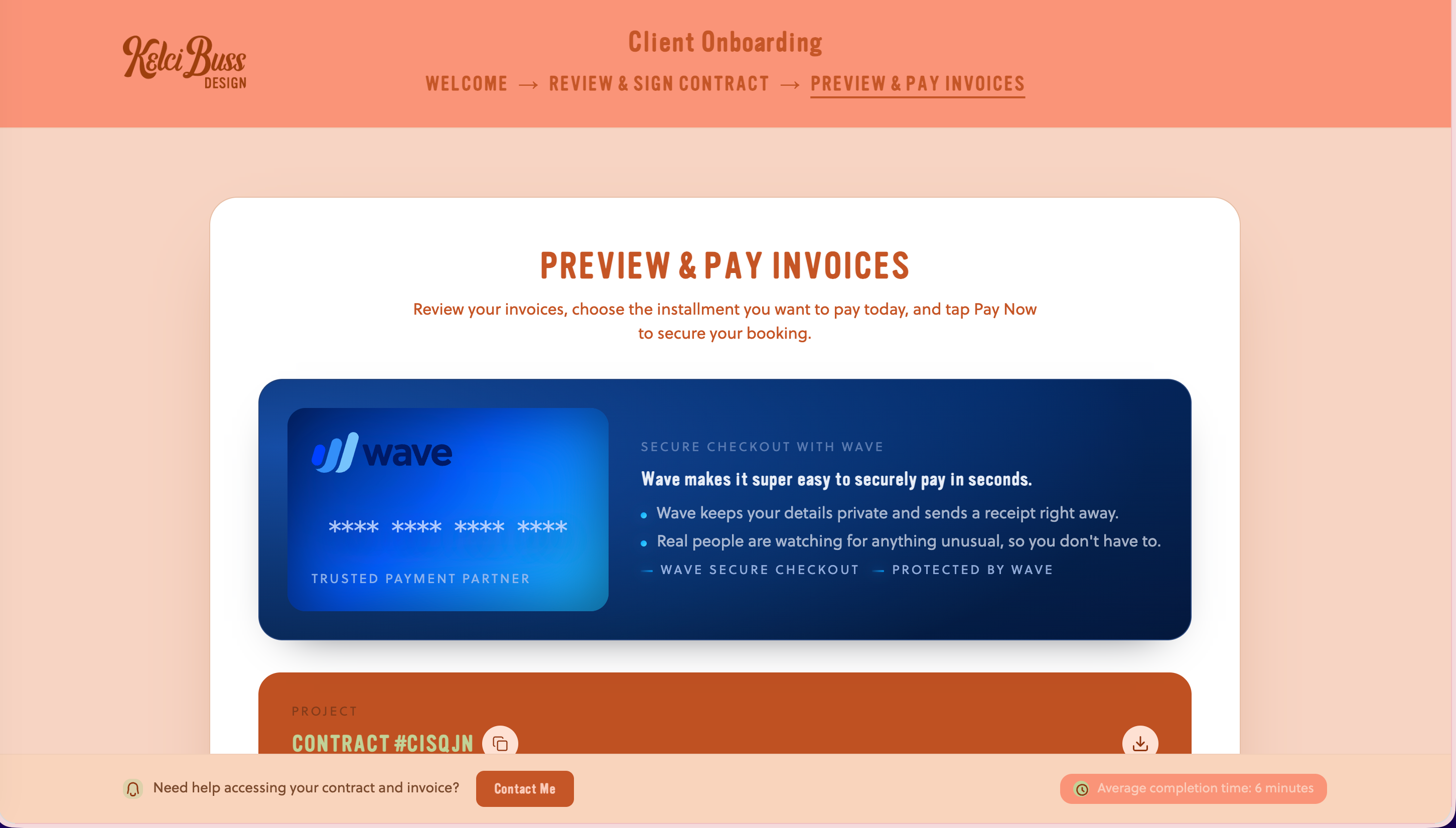 Kelci Buss Design wave detail